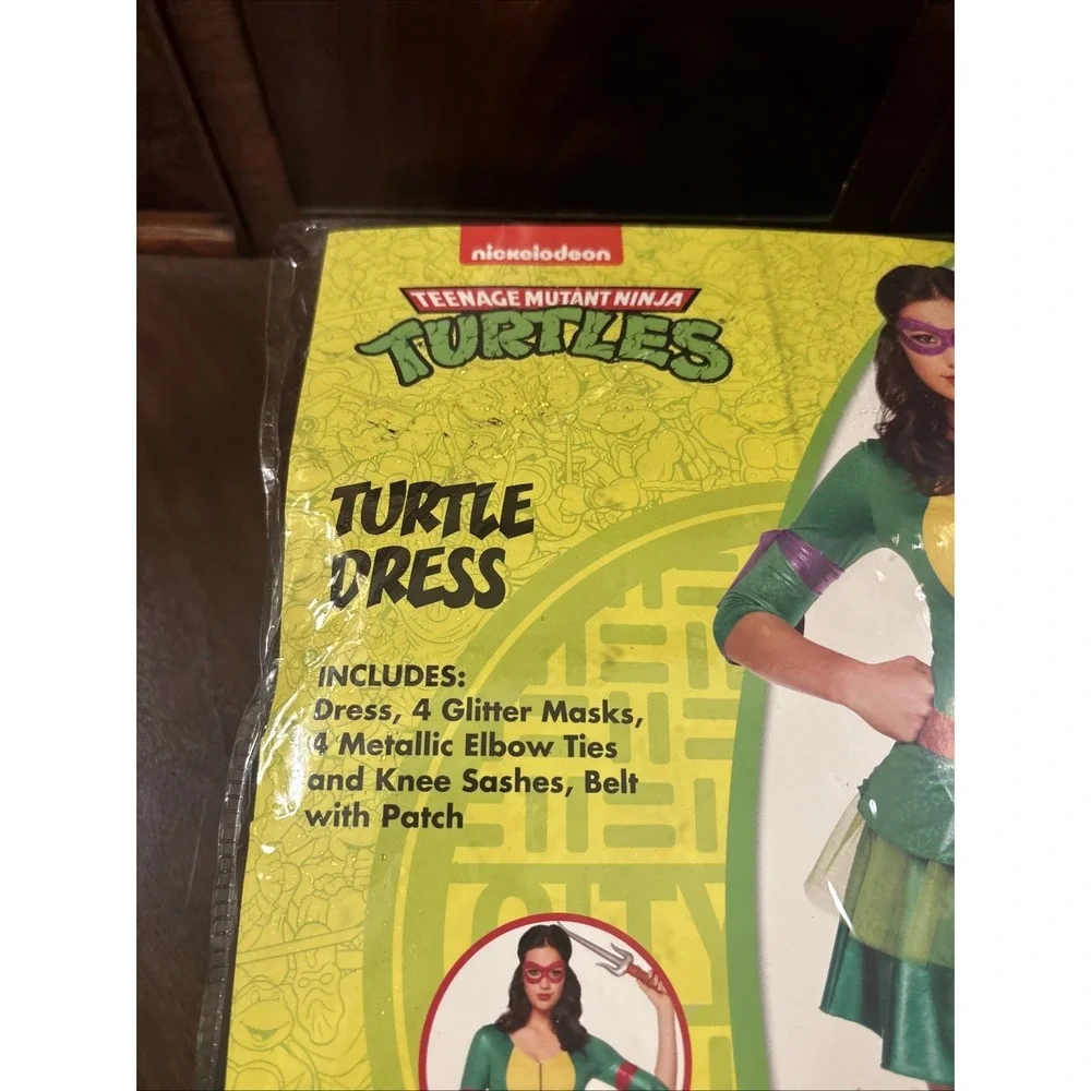 Spirit Halloween TMNT Turtle Dress Costume Adult Large 12-14 Ninja Turtles - Picture 3 of 6